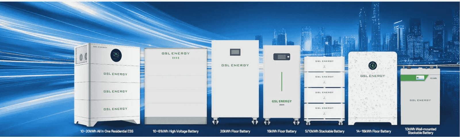 Gamme de batteries lithium GSL ENERGY